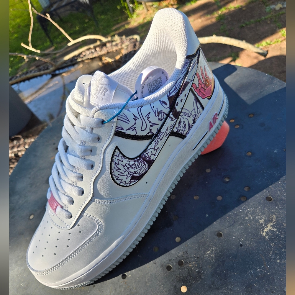 Custom Boo/DBZ Nike Air Force 1 White and Gray - Picture 15 of 15
